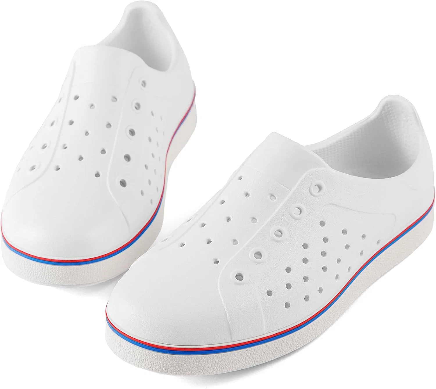 Детские слипоны-лоферы для мальчиков водонепроницаемые People Footwear, Ace Kids Yeti White/Supreme Red/Royal Blue/Picket White — фото 2