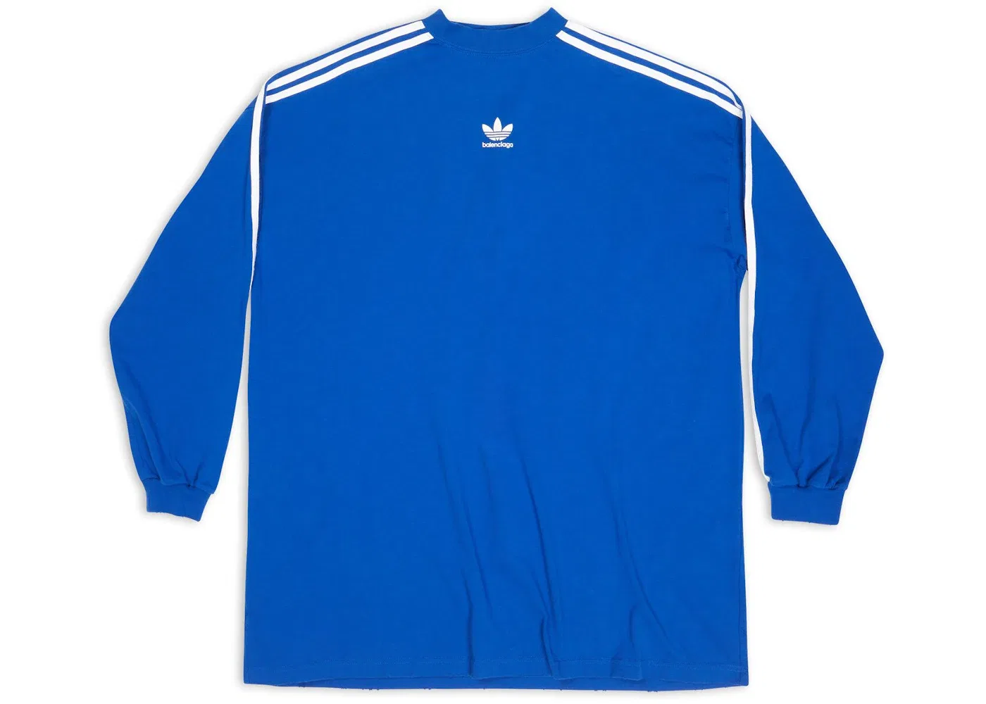 Унисекс футболка с длинным рукавом оверсайз Oversized Balenciaga, Blue