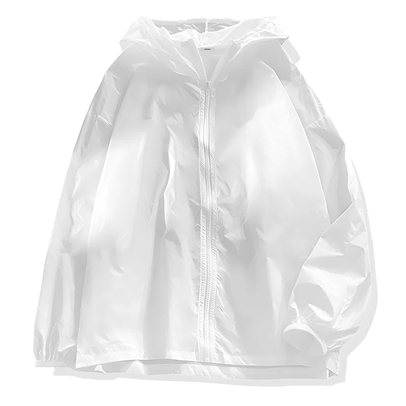Детская куртка из сверхлегкой ткани с принтом Smiley Face MINISO, White M45 Ink Gray Smiley Face Bottom Right B Label