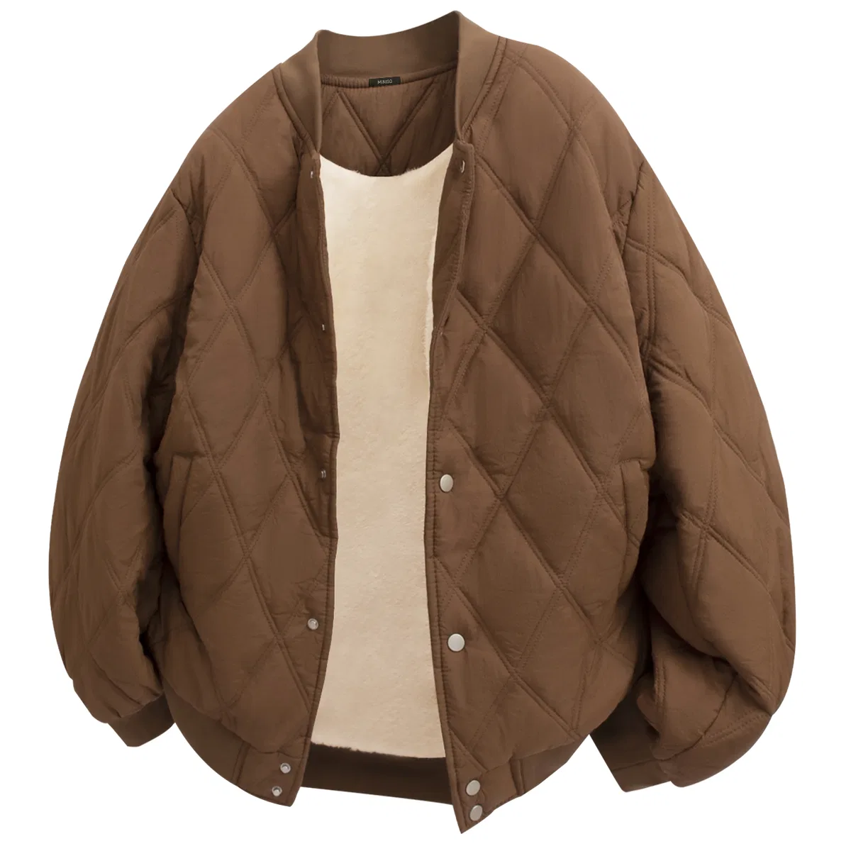 Детская пуховая куртка с бейсбольным воротником утепленная MINISO, Caramel Brown