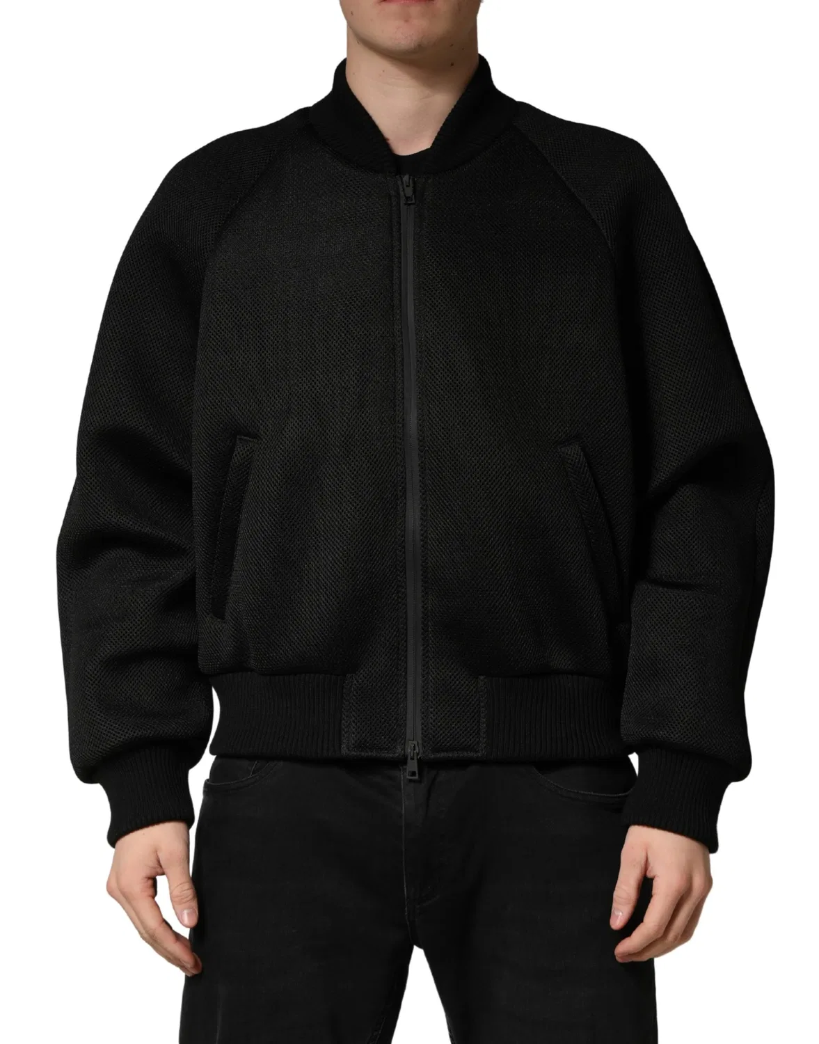 Мужская куртка-бомбер на молнии из нейлона Bomber Dolce & Gabbana, Black
