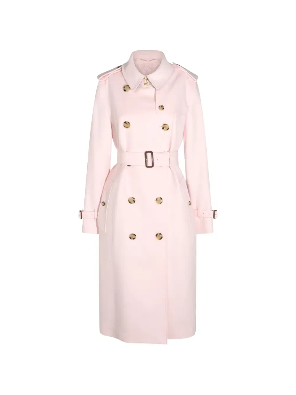 Кашемировый тренч Kensington BURBERRY, розовый