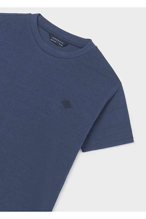Детская футболка с квадратным вырезом Mayoral, Navy Blue — фото 3
