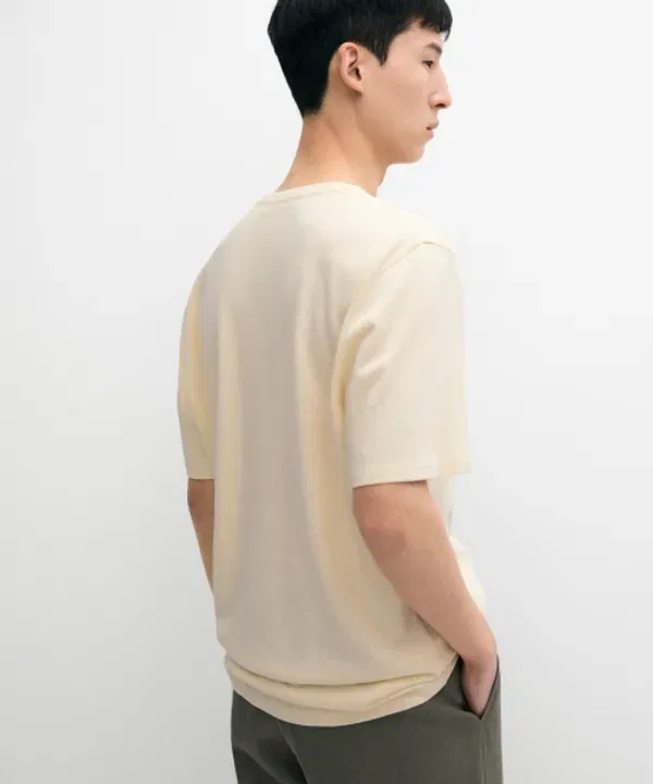 Футболка с коротким рукавом из льна и хлопка, Massimo Dutti — фото 3