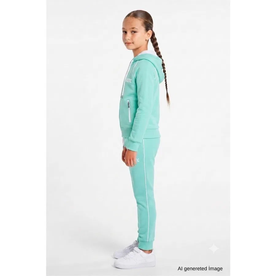 Детский спортивный костюм с капюшоном и принтом Athletic, Pina Kids, Черный — фото 2