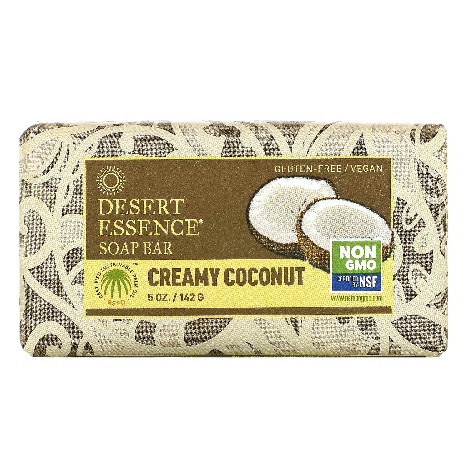 

Desert Essence, Мыло, кремовый кокос, 5 унций (142 г)