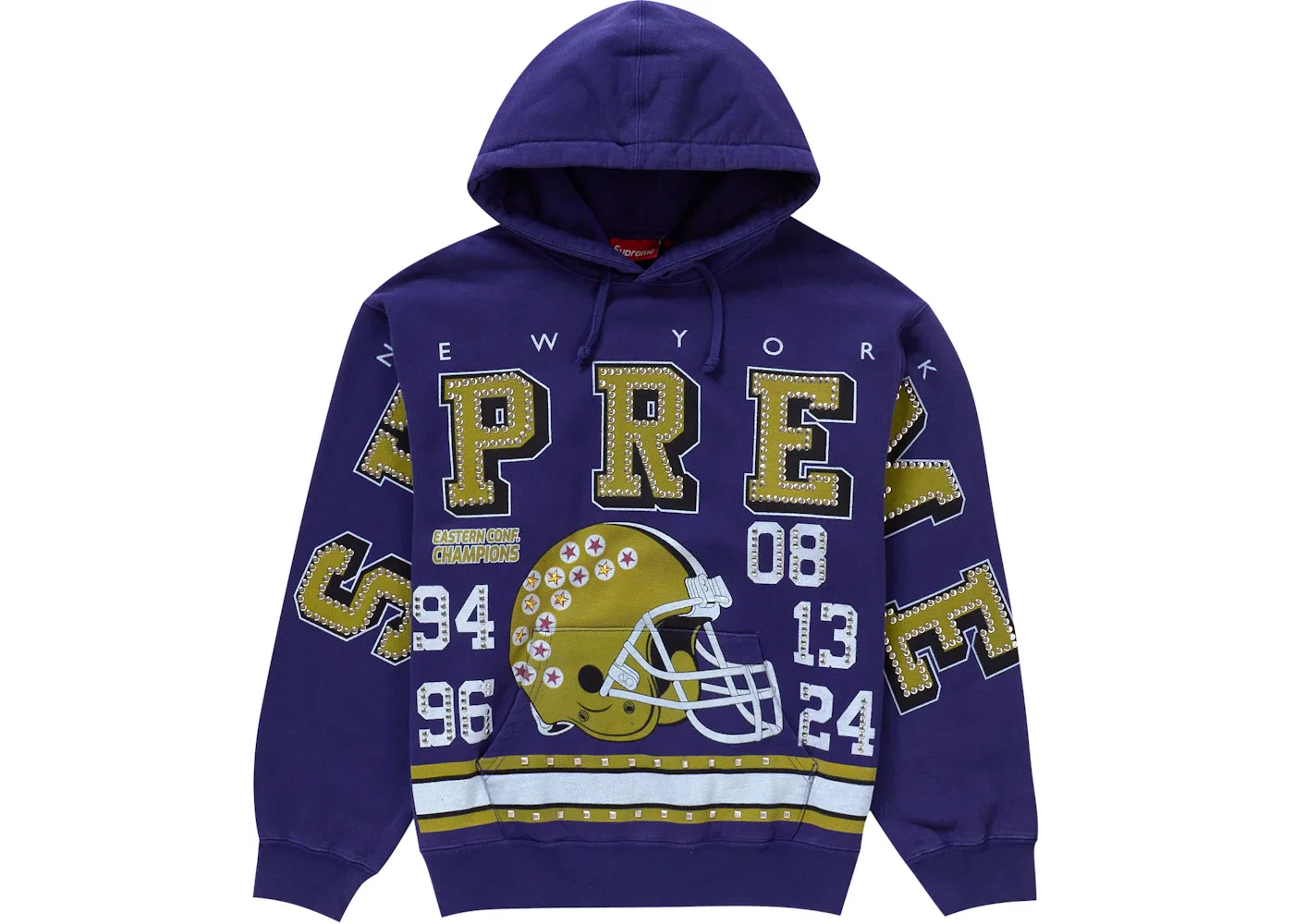 Мужская худи с принтом Supreme Champions Studded Supreme, Purple