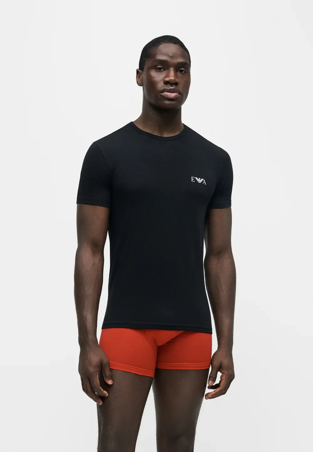 Комплект из двух маек с круглым вырезом - нижнее белье Emporio Armani, White/Black — фото 2