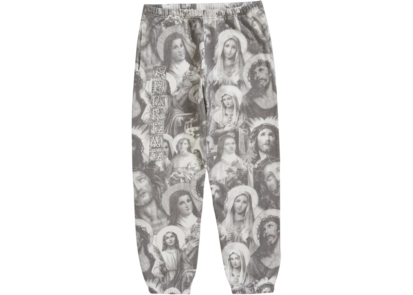 Мужские спортивные штаны с надписью Supreme Jesus and Mary Sweatpant, Dark Grey
