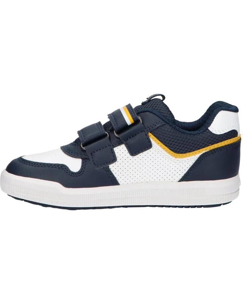 Детские кроссовки для мальчиков с липучкой Geox J Arzach Boy A, Navy White — фото 4