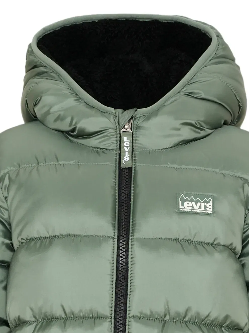 Куртка с капюшоном на подкладке Levi'S Kids, зеленый — фото 3