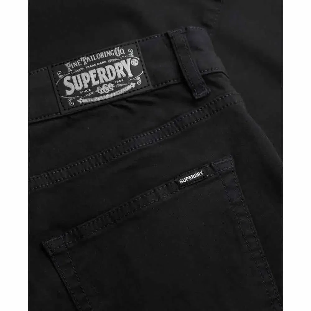 Брюки Superdry Slim Sateen, черный — фото 4