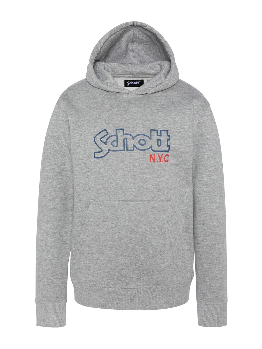 Свитшот Schott NYC серого цвета