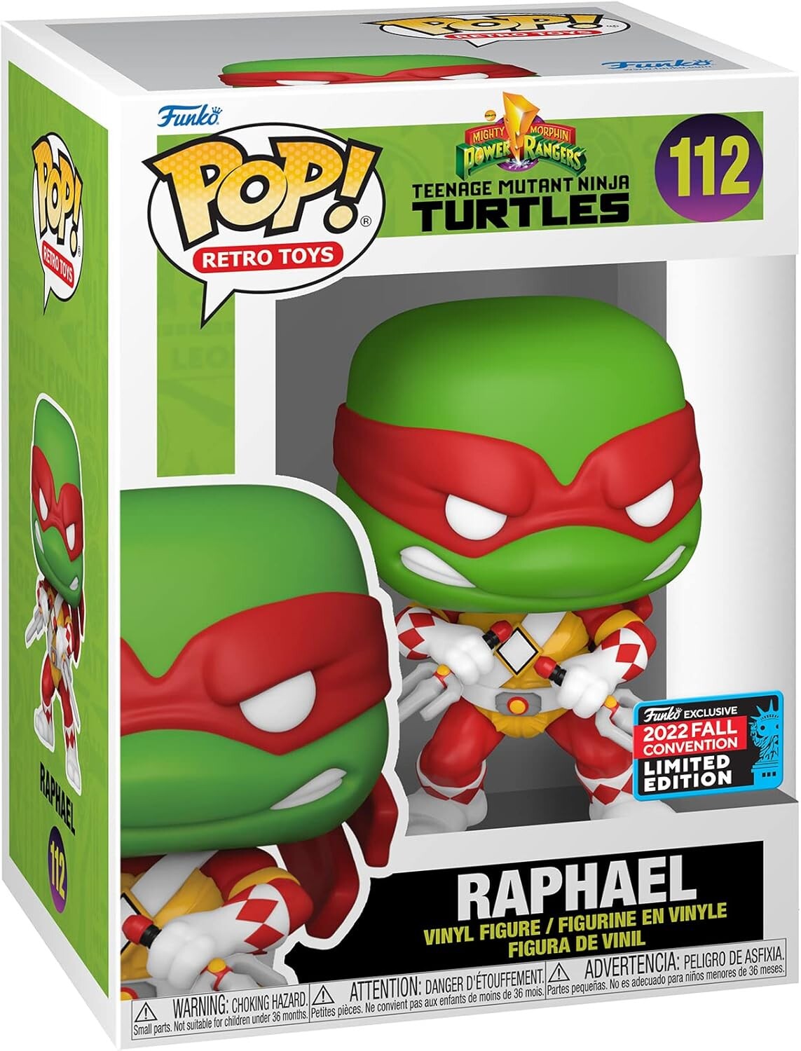 

Виниловая фигурка Funko POP! Comics: Teenage Mutant Ninja Turtles х Mighty Morphin Power Rangers, Raphael, 10 см