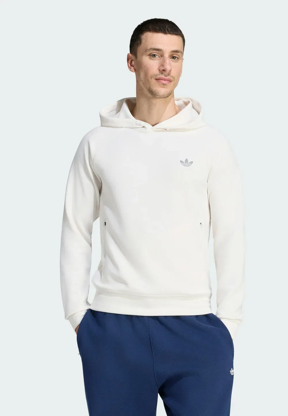 Худи Trefoil Essentials Spacer - худи Adidas Originals, Cloud White