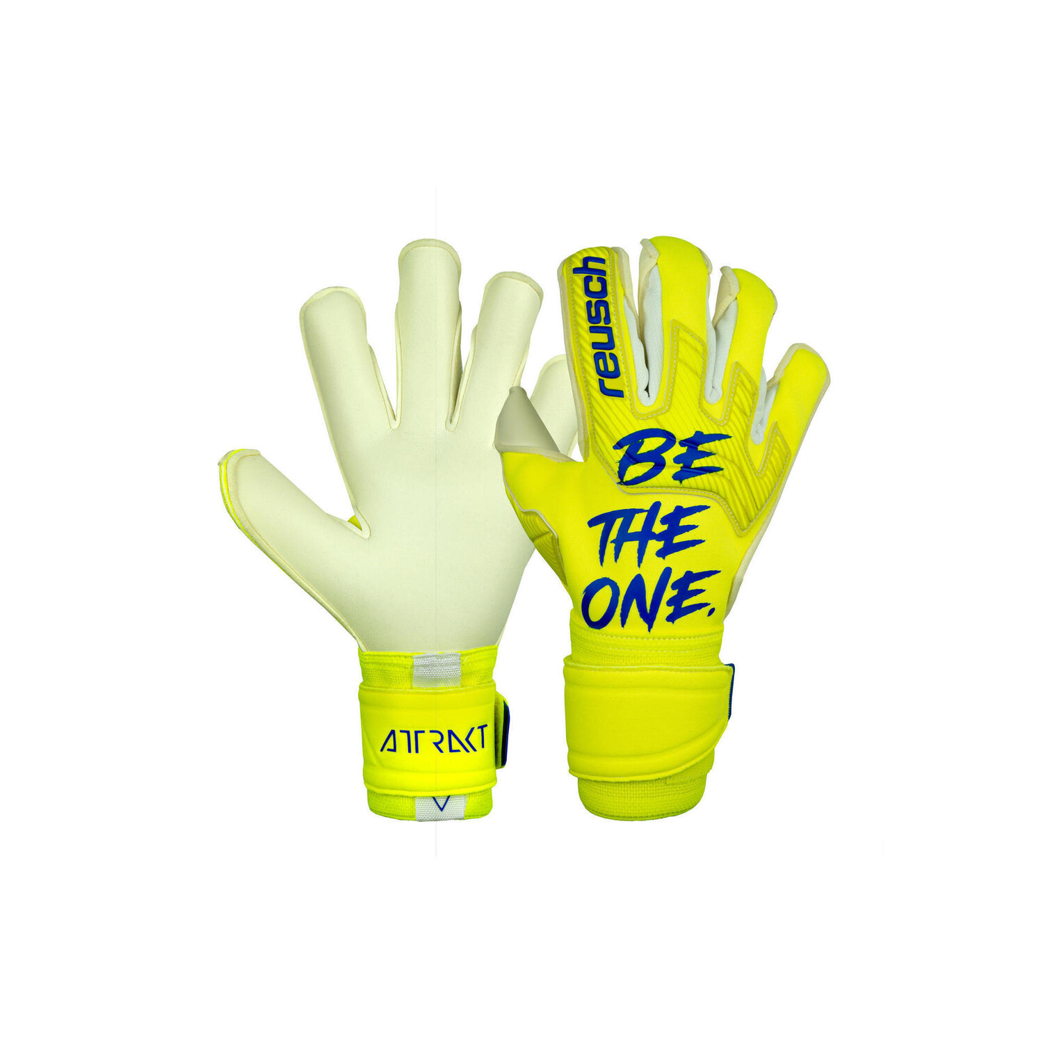 

Вратарские перчатки Reusch Attract Gold Evolution Cut, желтый/желтый/синий