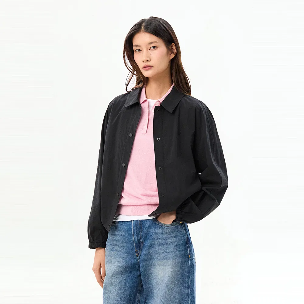 Женский лёгкий укороченный жакет чёрного цвета от Tommy Hilfiger Women
