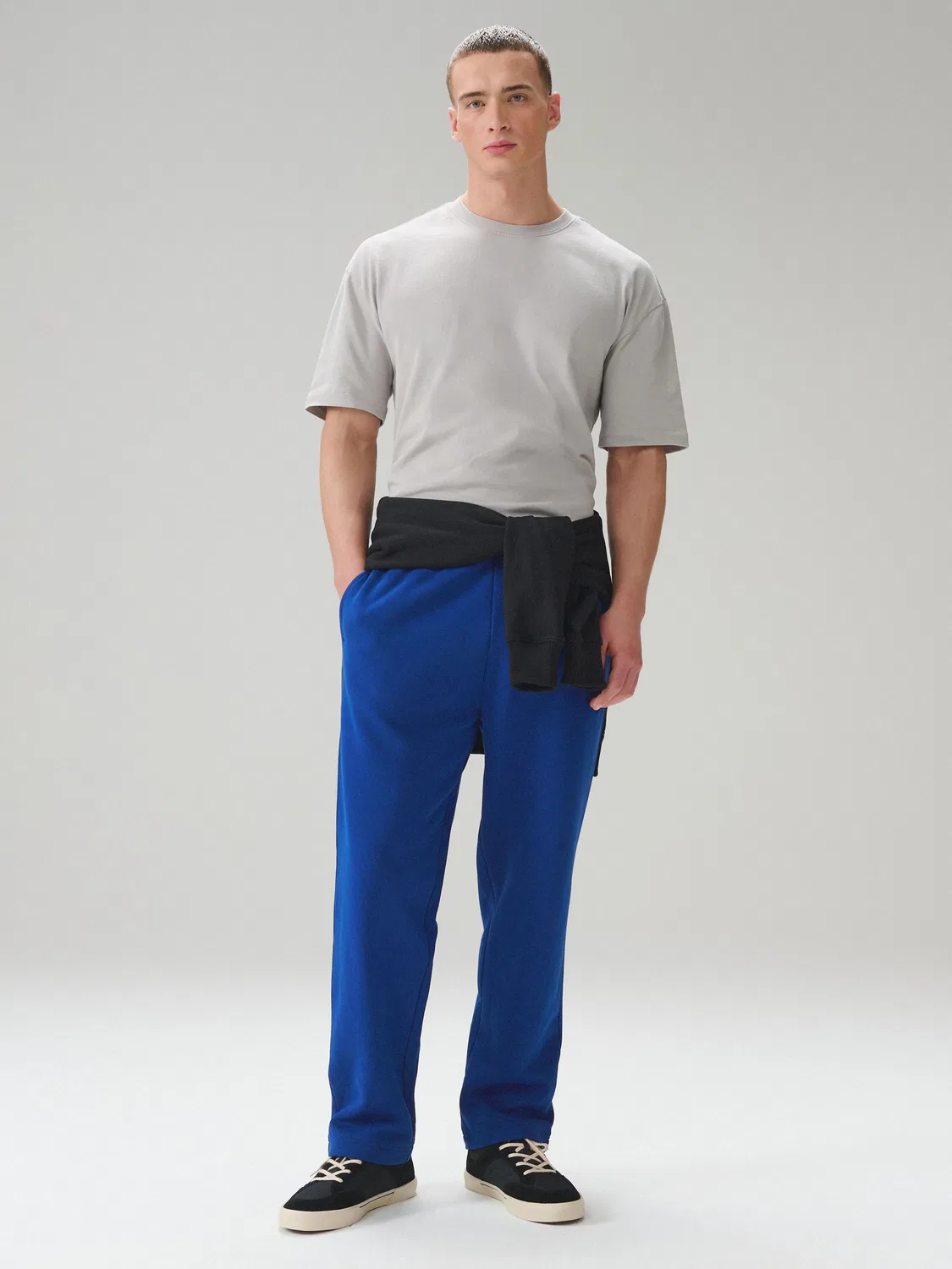 Джоггеры прямого кроя Cobalt Blue Brushback Joggers Next, кобальтовый синий