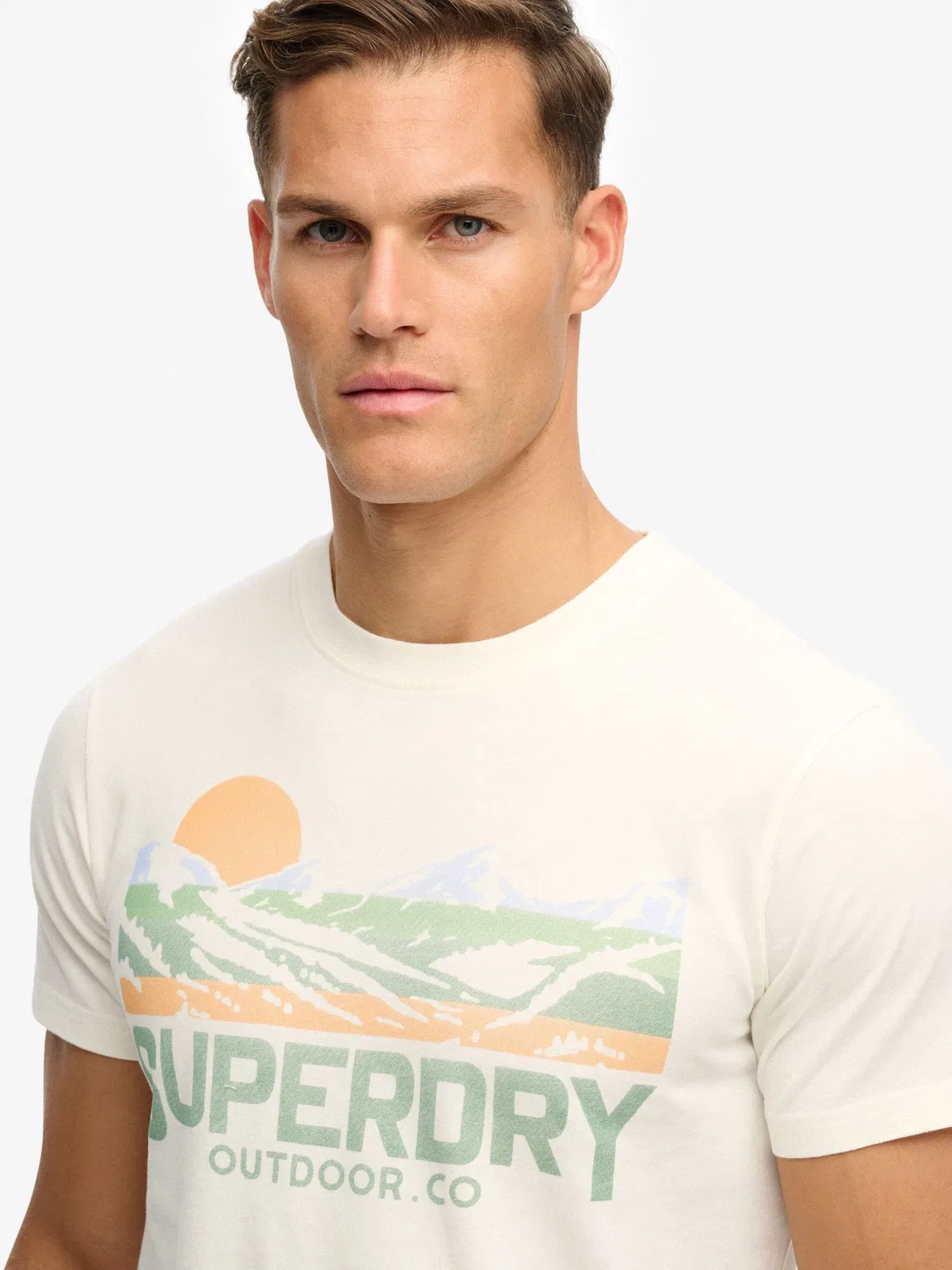 Футболка с принтом Outdoors Mountain Relaxed Superdry, белый — фото 2