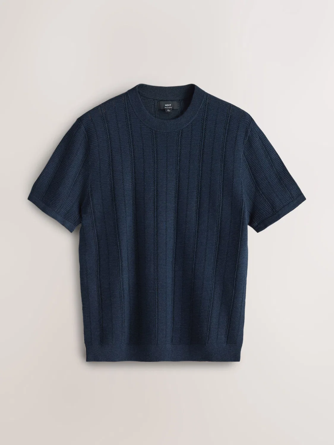 Футболка с рифленой текстурой, Navy Blue Next — фото 4