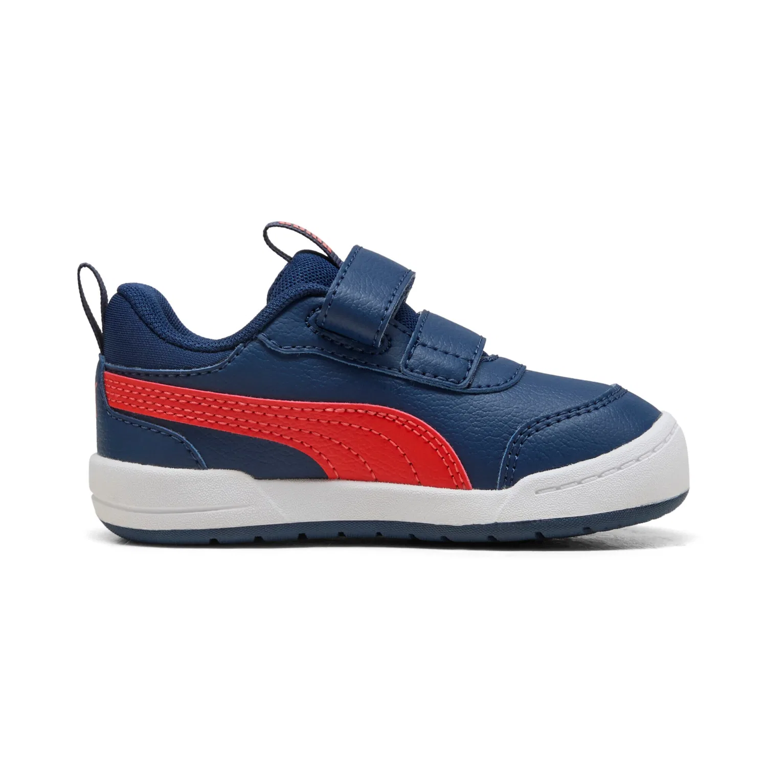 Детские кроссовки с кожаным верхом PUMA, Persian Blue-Fierce Red — фото 2