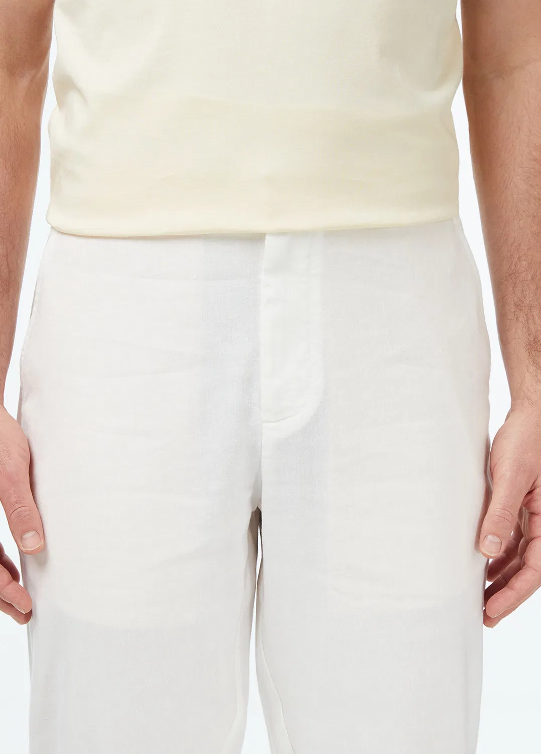 Чиносы Lacoste, tapered fit, белый — фото 4