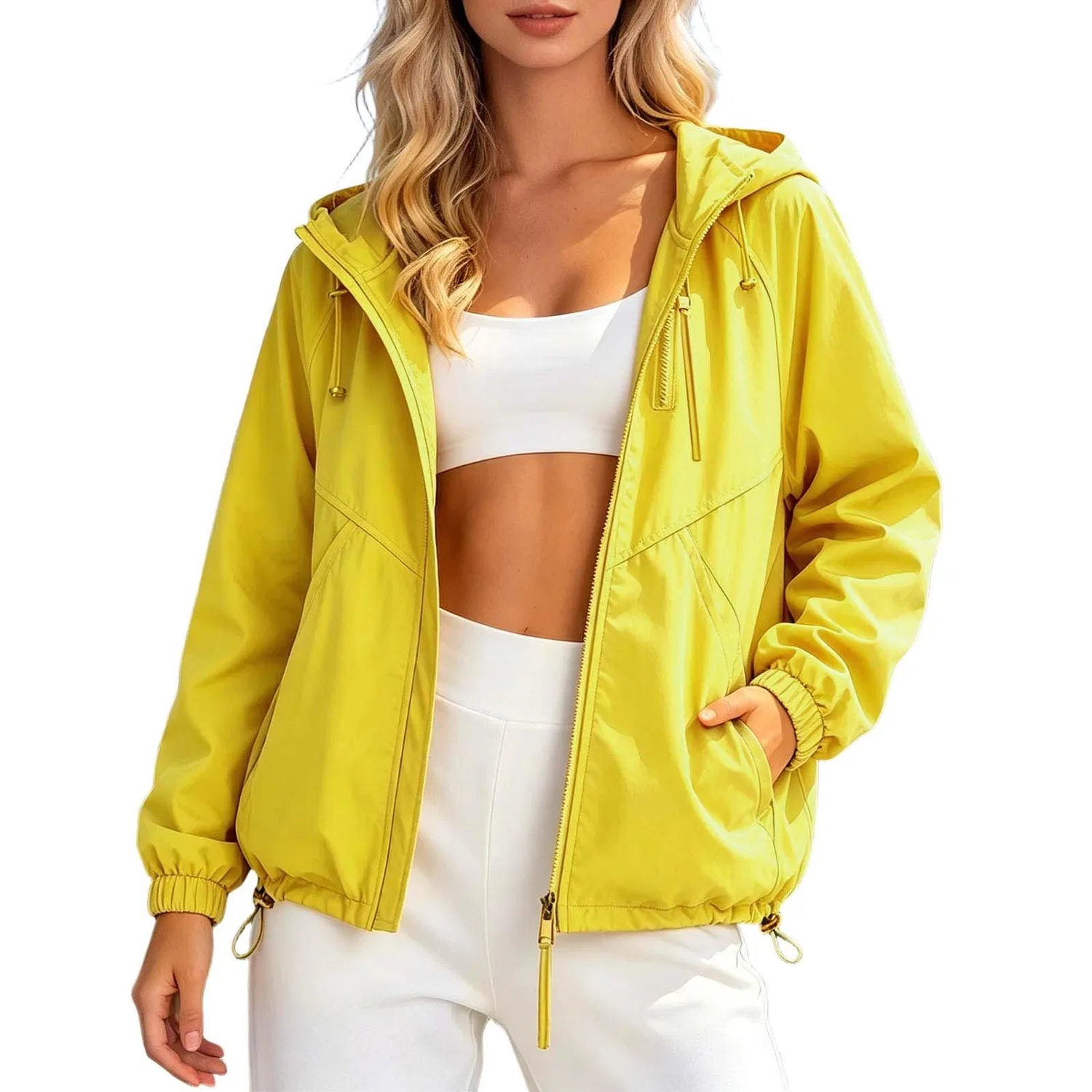 Женская куртка slim fit легкая, Giallo