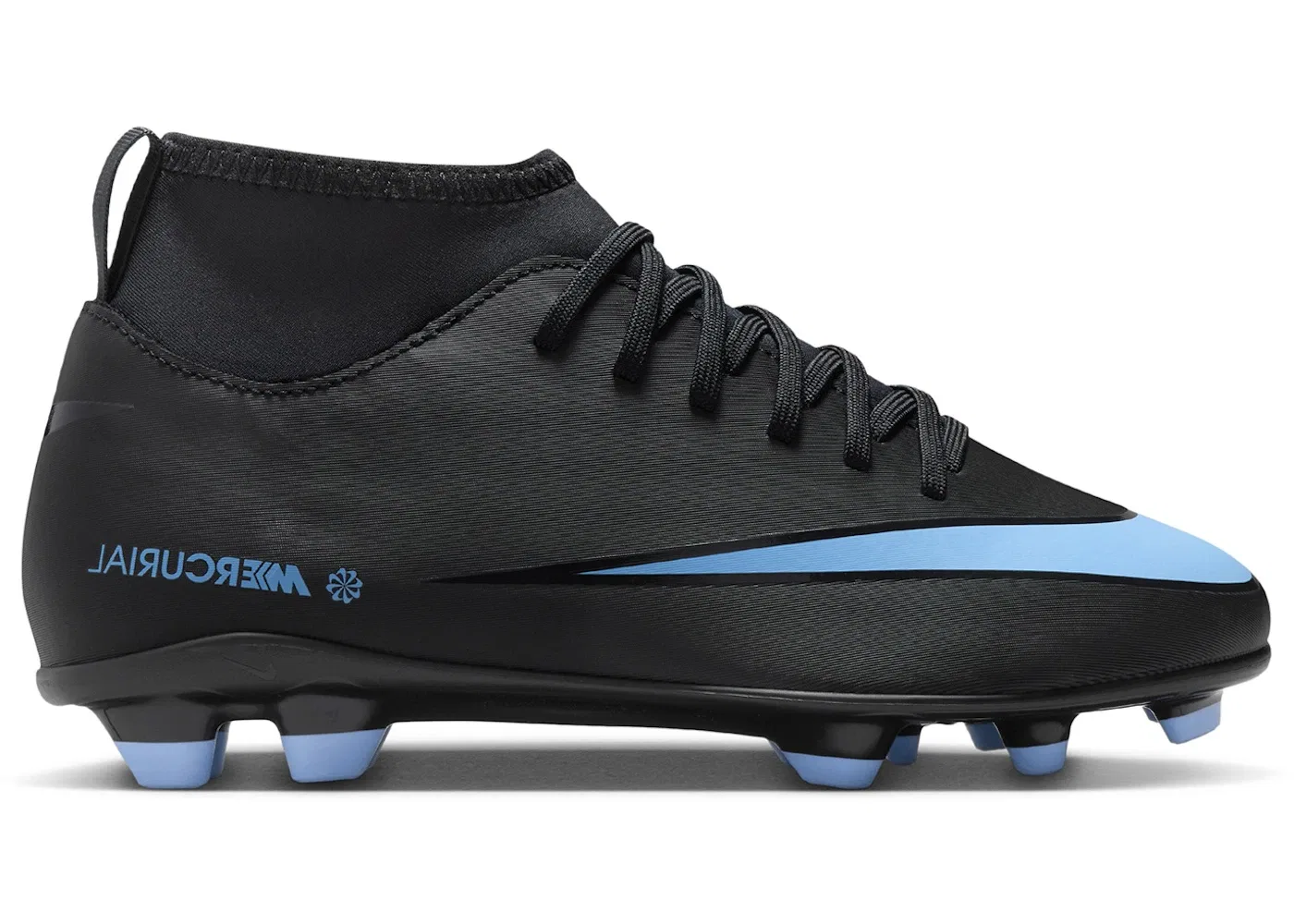 Детские бутсы Nike Mercurial Superfly 10 Club MG, Black/Ice Blue