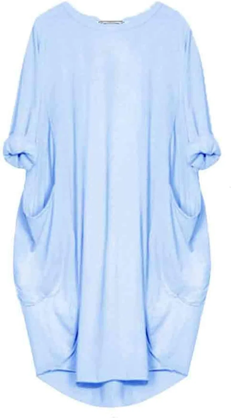 Женское летнее пляжное платье оверсайз, Sky Blue