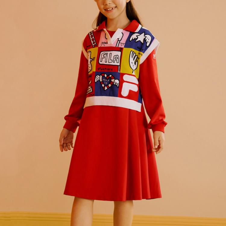 Детский комплект из юбки FILA KIDS, красный — фото 4
