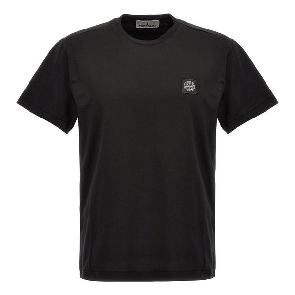 

Футболка garment dyed logo t-shirt 'black' Stone Island, черный