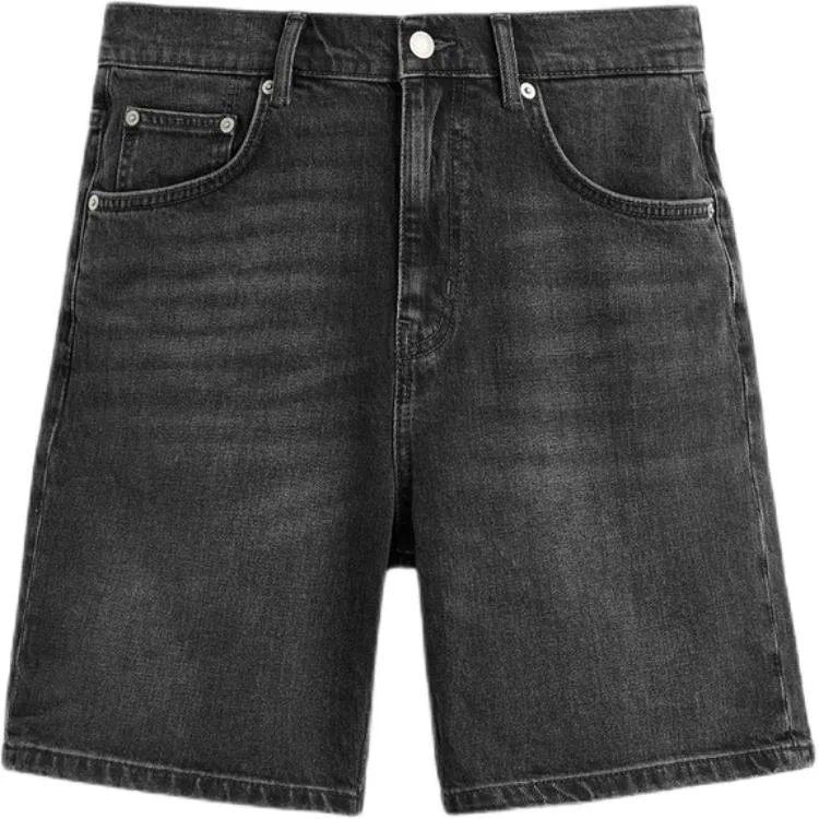 Мужские джинсовые шорты ZARA, Черный — фото 4