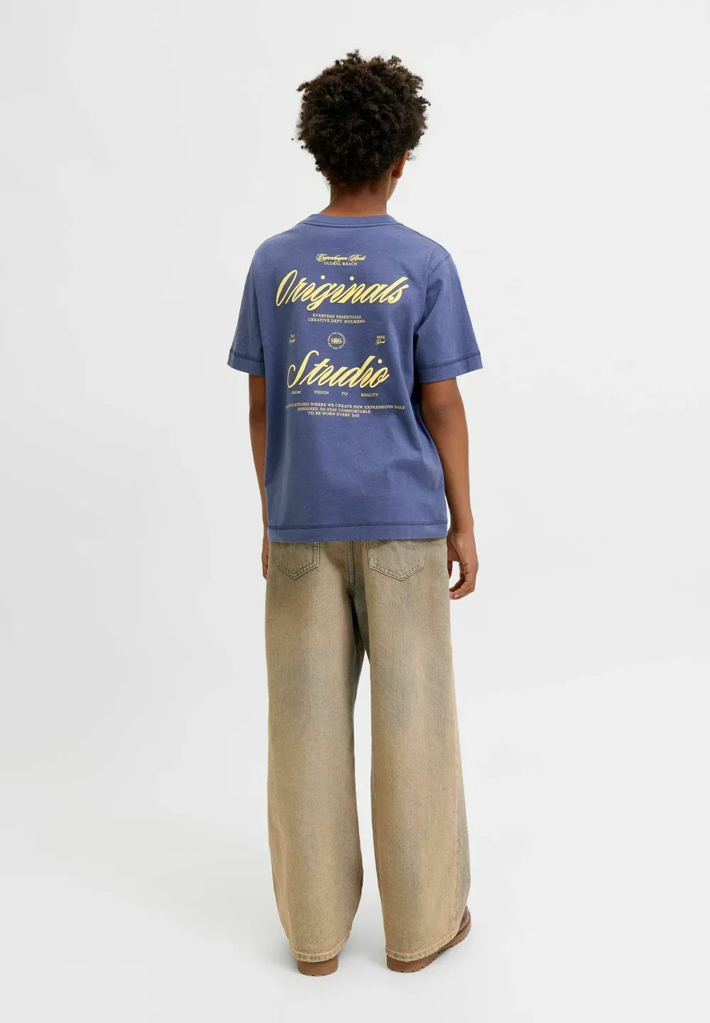 Jornorrebro typo tee ss crew neck sn jnr - print t-shirt Jack & Jones Junior, Crown Blue — фото 3