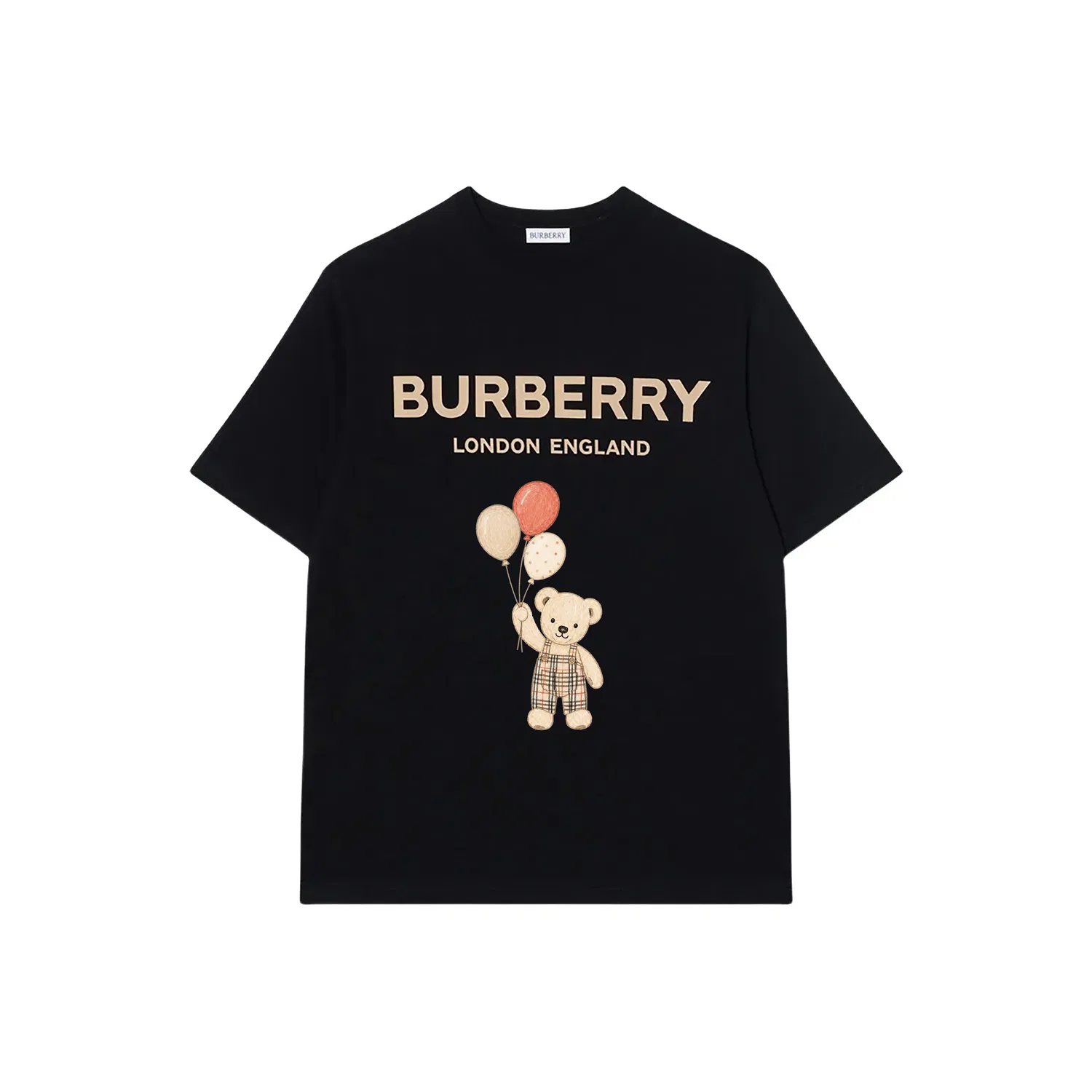 Футболка унисекс с круглым вырезом прямого кроя Overalls Bear Burberry, Overalls Bear