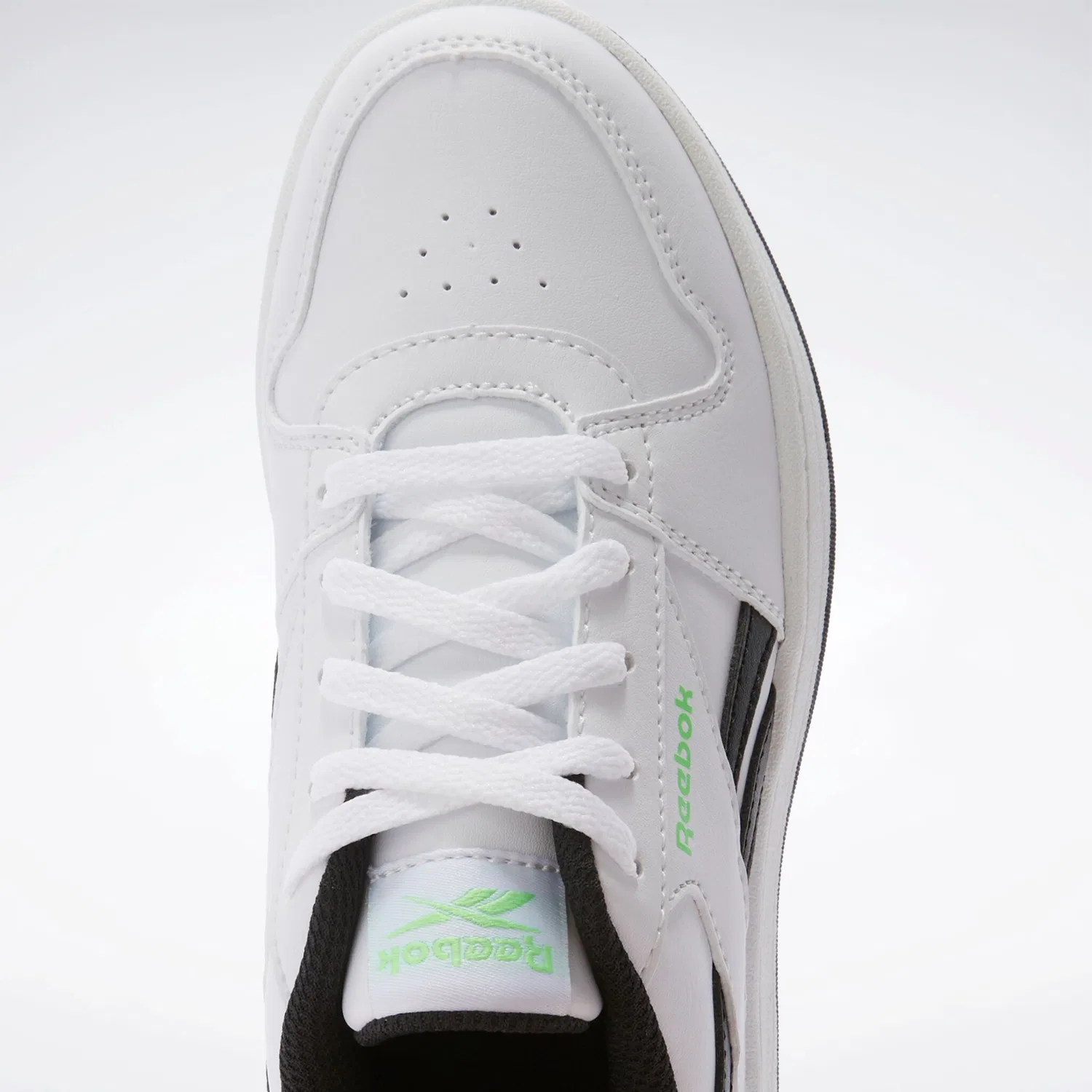 Детские кроссовки с шнуровкой Reebok Royal Prime 2.0 Reebok Classic, White/Black/Solarlime — фото 4