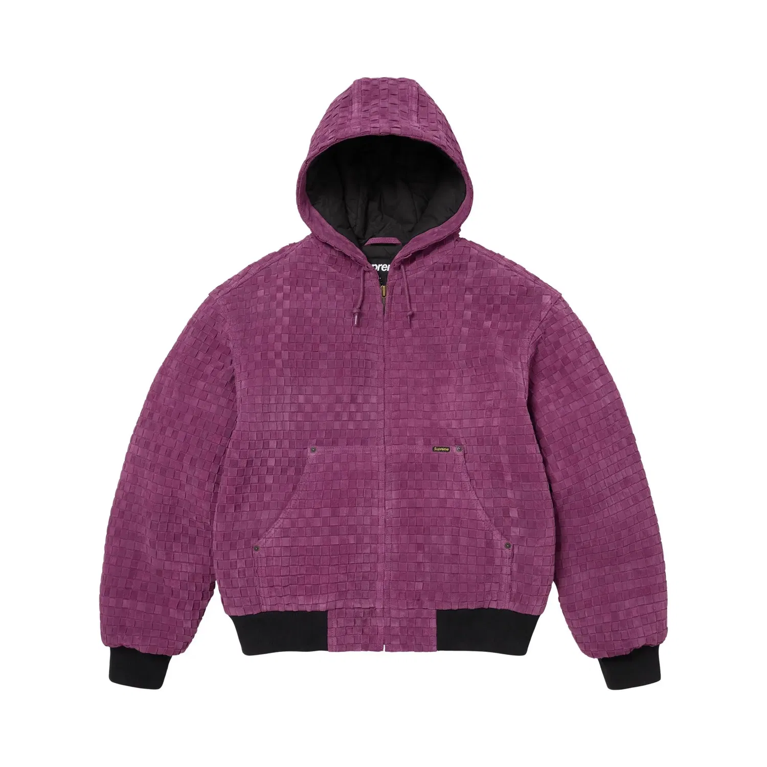 Куртка рабочая с капюшоном из замши Supreme, Purple