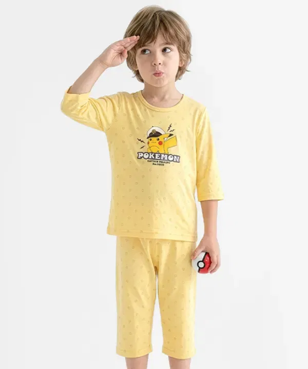 Детский костюм с покемонами, 7, желтый