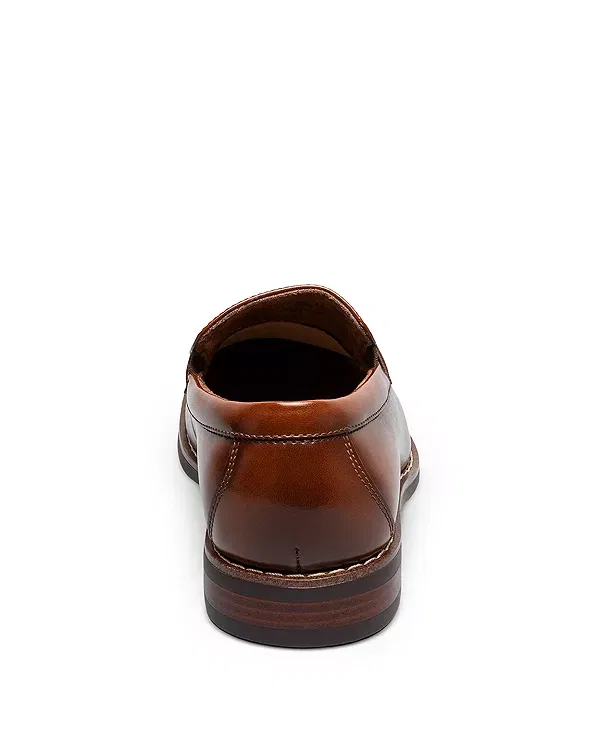 Детские лоферы для мальчиков на мокасиновой подошве Rucci Moc Toe Penny Loafers Florsheim Kids, Cognac — фото 4