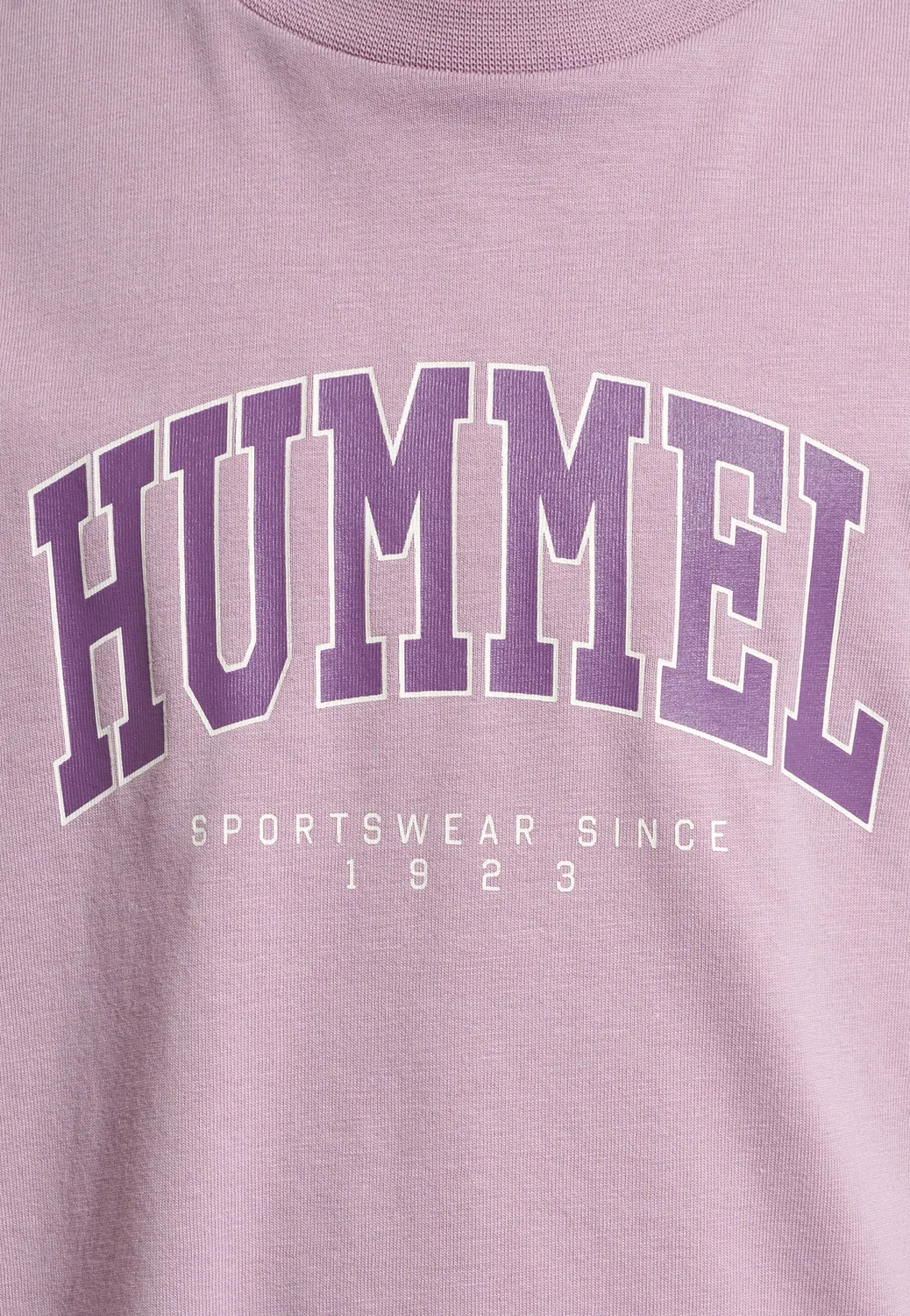 Детская футболка с принтом Hmlfast Hummel, Grauviolett Rosa — фото 4