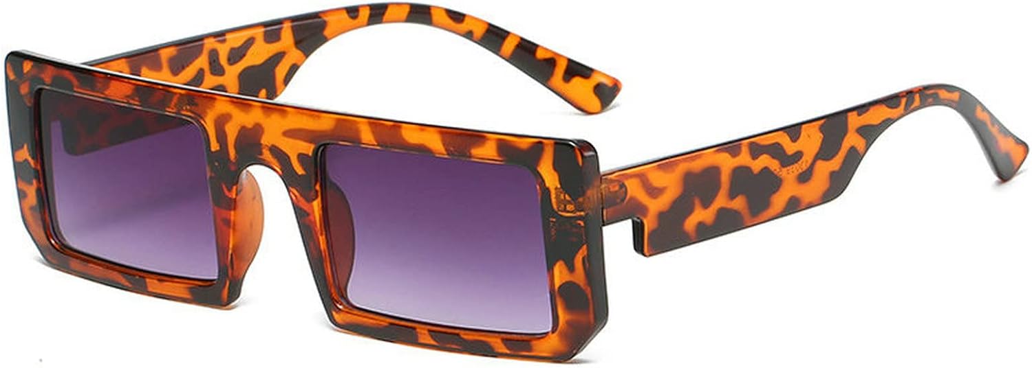 

Солнцезащитные очки COTIA Square для женщин, модные, маленькие, прямоугольные, популярные, с градиентным переходом цвета, без оправы, винтажные, с защитой от УФ-излучения UV400, Leopard Gray