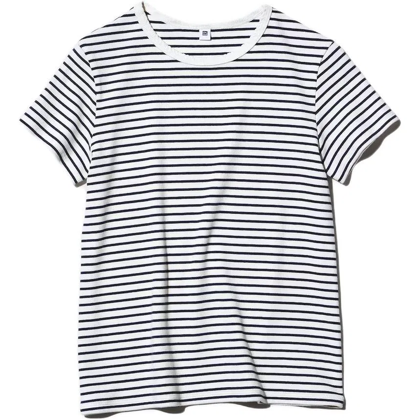 Детская футболка с полосками UNIQLO, Black White Stripes