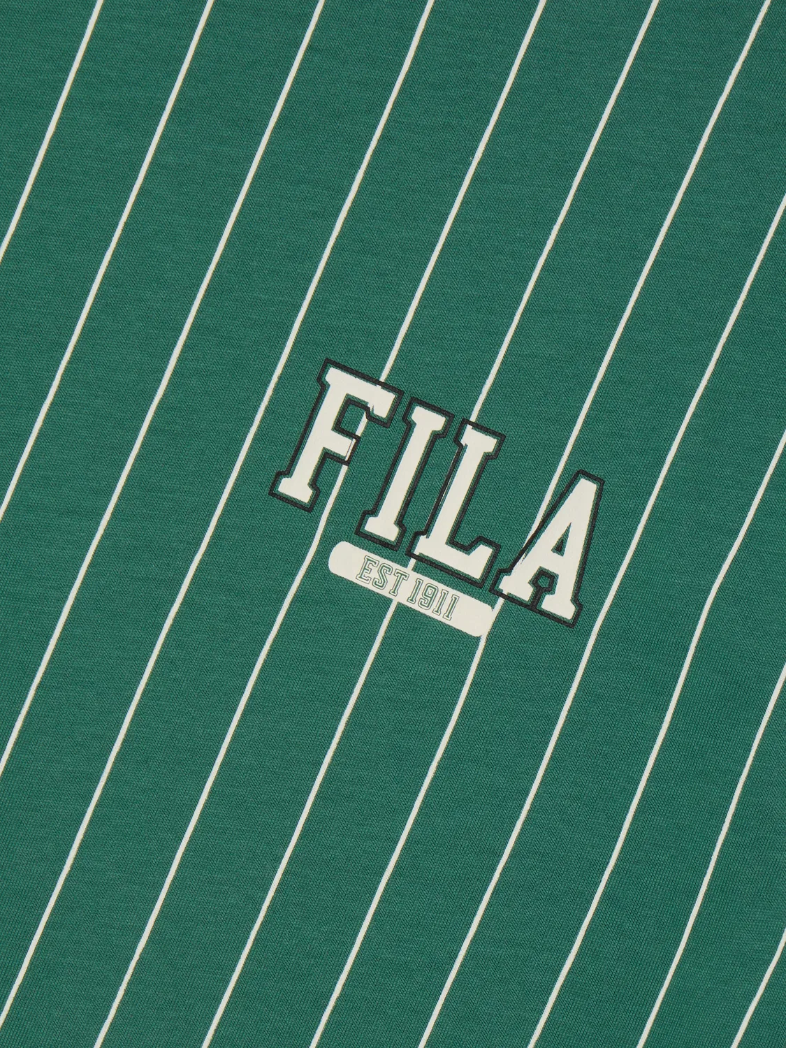 Детская футболка с полосками FILA, зеленый — фото 3