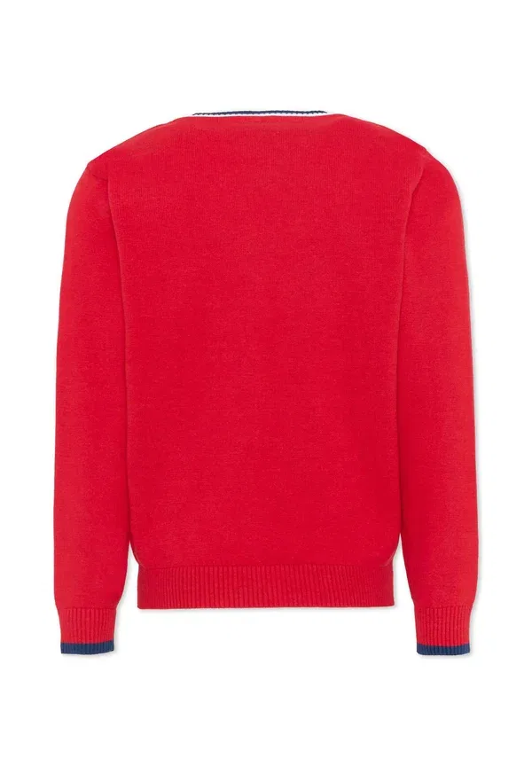 Кардиган хлопковый Cardigan Tru Trussardi Junior, красный — фото 2