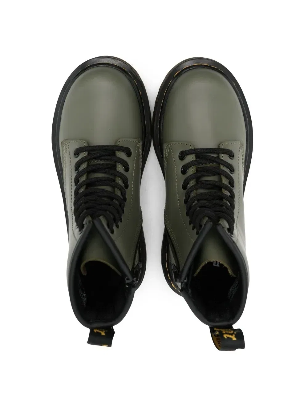 Ботинки 1460 на шнуровке Dr. Martens Kids, зеленый — фото 3
