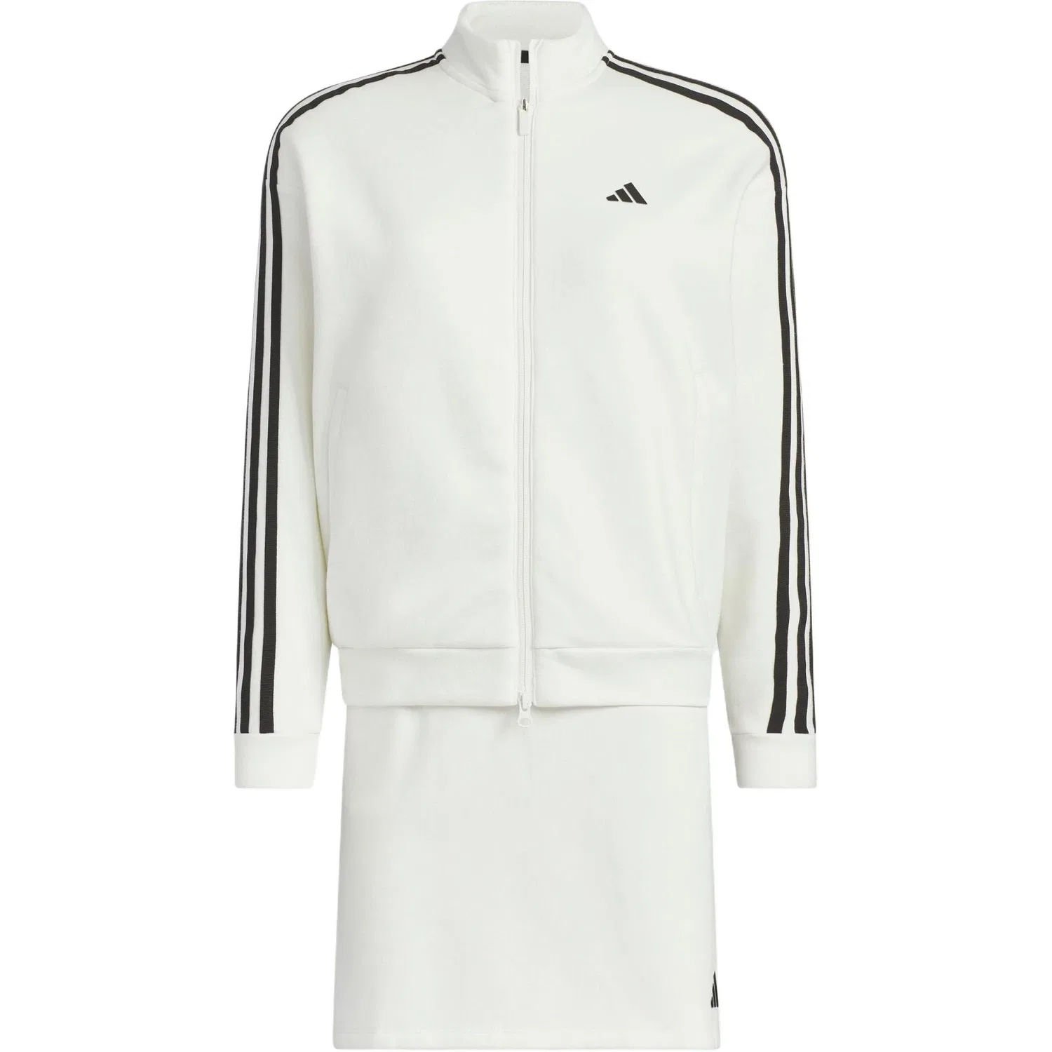 Женский комплект из худи и юбки с принтом Adidas, Jade White