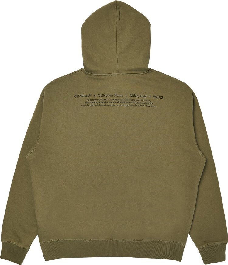 Худи Off-White Caravaggio Boy Skate Hoodie 'Greenmulticolor', зеленый — фото 3