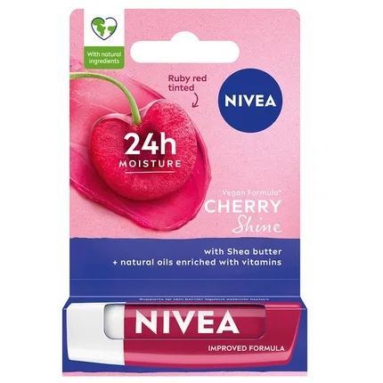 Бальзам для губ увлажняющий Nivea, Cherry Shine, 5.5 мл