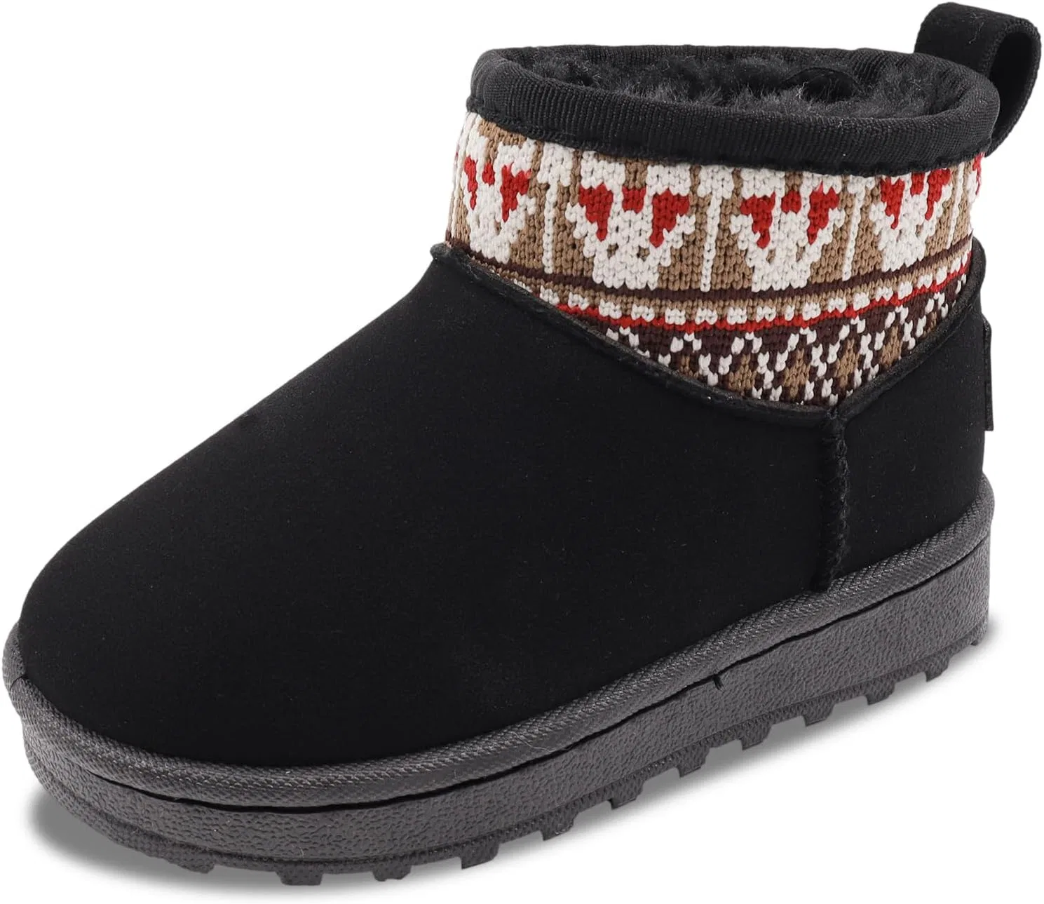 Детские зимние ботинки с мехом для девочек и мальчиков RAYORISA, Black