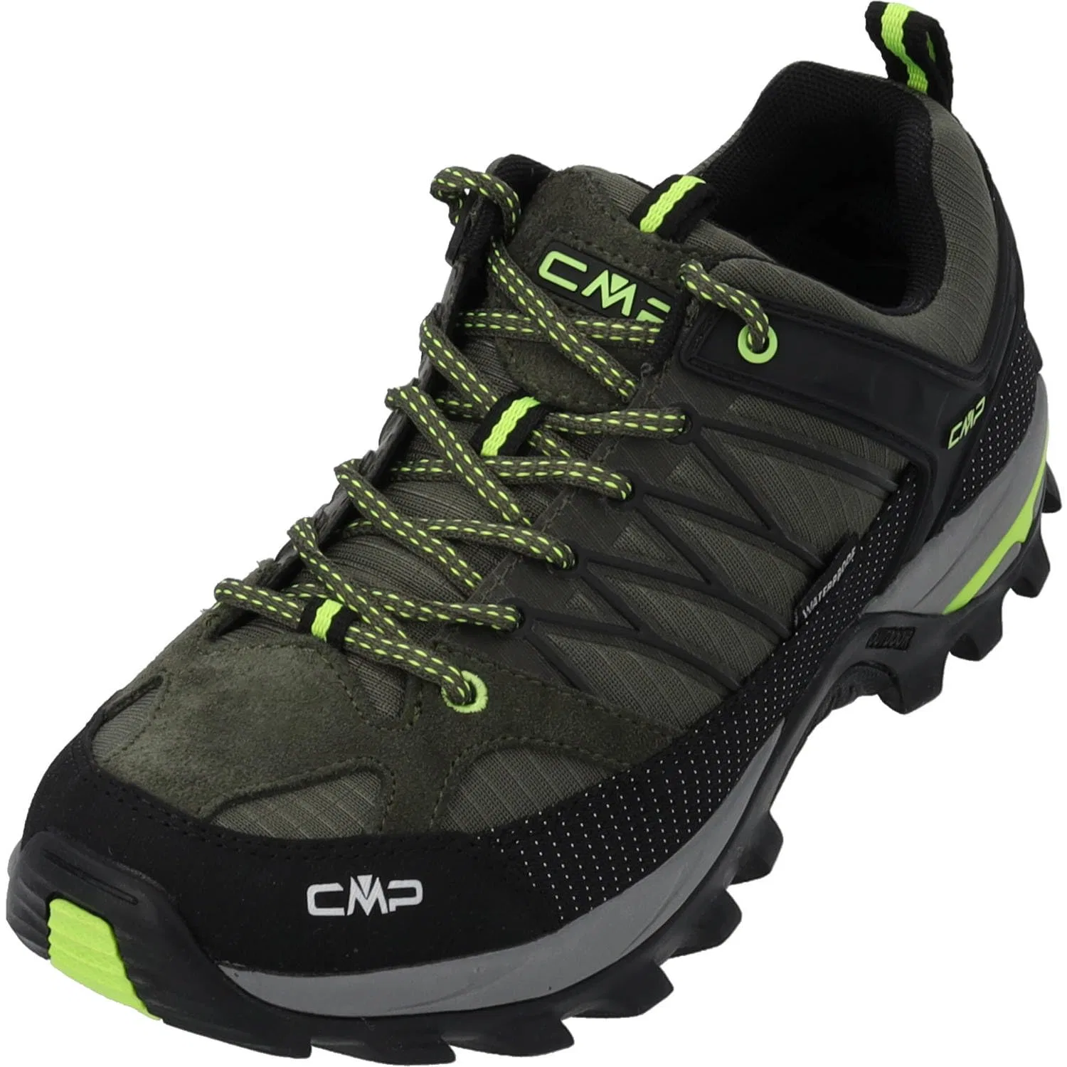 Детские кроссовки для треккинга с мембраной CMP Rigel, Green Black