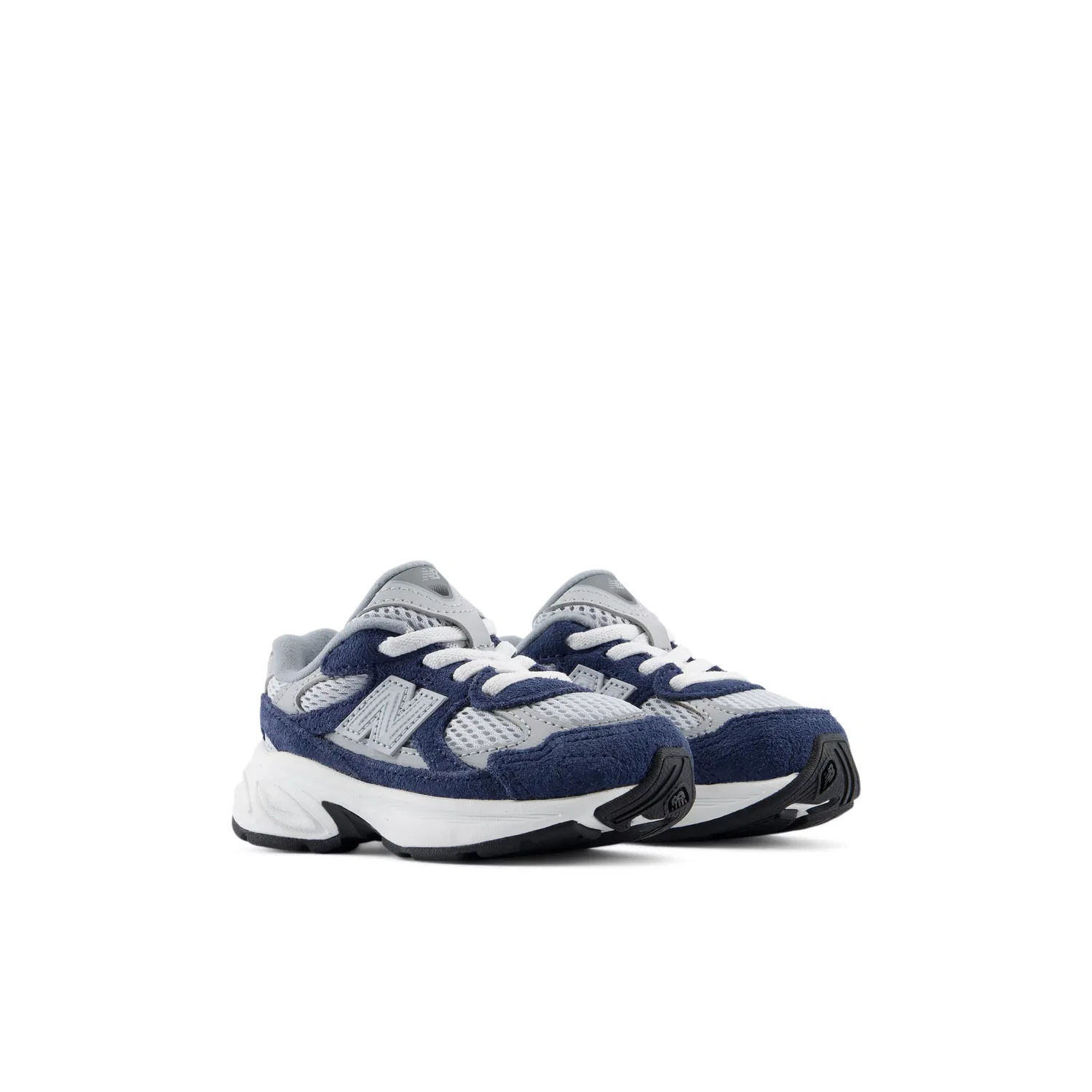 Детские кроссовки с эластичными шнурками 2010 Bungee New Balance, Nb Navy With Aluminum Grey — фото 2